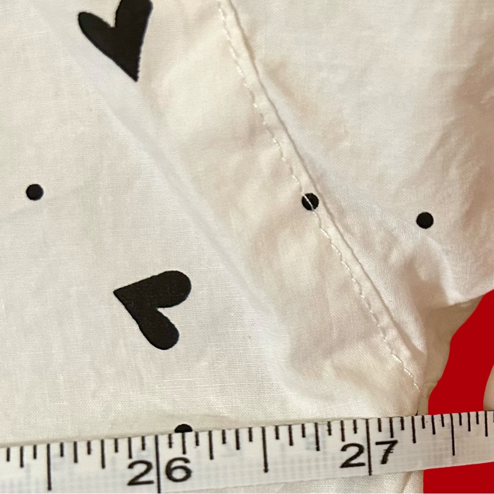 NWT! White Birch + size 3X. Oxford Button up w/ hearts and dots. Front Pockets - Picture 10 of 15